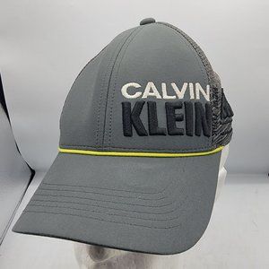 Calvin Klein Adults Gray Trucker Hat Mesh Back Breathable Adjustable Casual